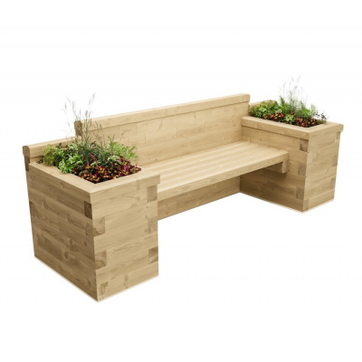 bevroren Terzijde laag Tuinbanken met Plantenbakken - Tuinmeubels en Zitgelegenheid - Alle Kits |  WoodBlocX