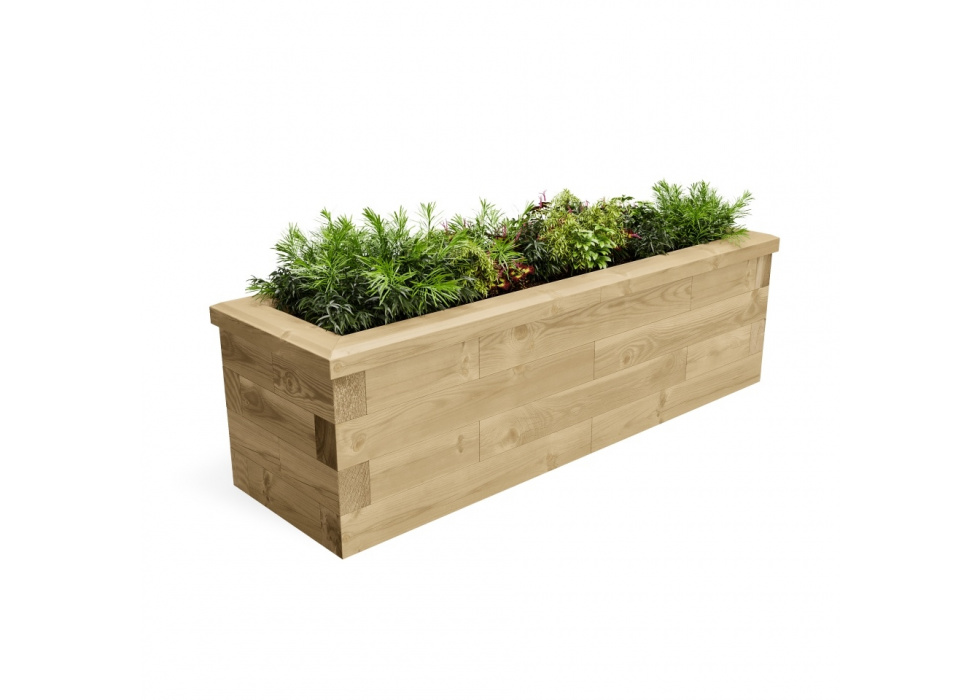 Malen huisvrouw Reserve Houten plantenbak - Smal / 112,5 x 45 x 45 cm | WoodBlocX