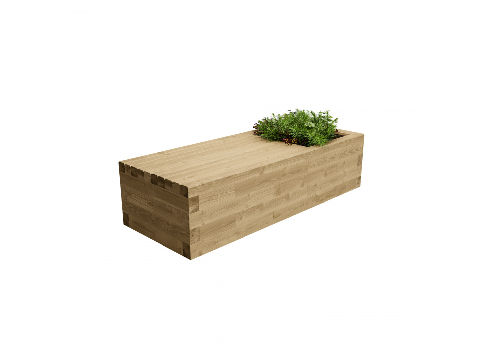 Verloren Geliefde Toeschouwer Houten plantenbak - Moderne tuinbank / 187,5 x 75 x 45 cm | WoodBlocX